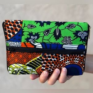 NW 💯 cotton Vlisco African Fabric Clutch & Tote in One ☝️